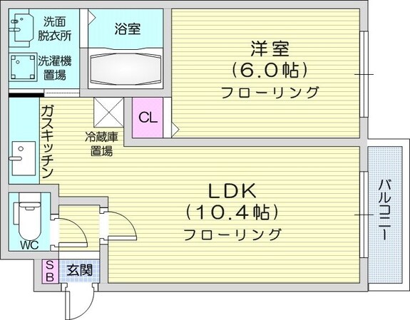 西線１１条駅 徒歩6分 3階の物件間取画像